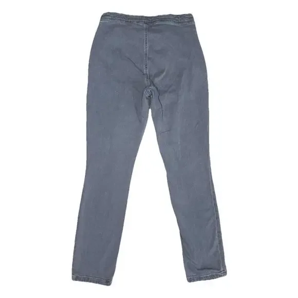 Sezane Clara Trousers Womens 38/6 Gray Denim Pants Stretch Tapered 27 in x 28 in - Picture 4 of 8